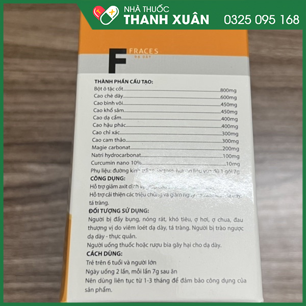 FFraces dạ dày giảm axit dịch vị dạ dày